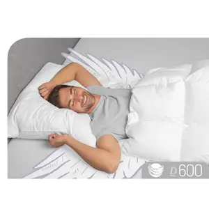 Подушка для сна с 3 камерами D600, 1 шт., произведено в Германии, гипоаллергенная Schlafstil, белый