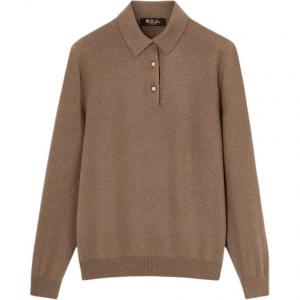 FW25 Кашемировый свитер женский Loro Piana, коричневый