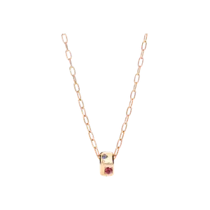 Колье Pomellato с кулоном из розового золота и цветными камнями