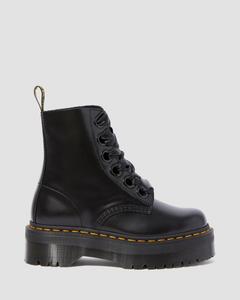 Ботинки кожаные женские Dr. Martens Molly на платформе, черный
