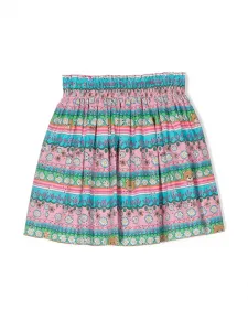 Расклешенная юбка с принтом Teddy Bear Moschino Kids, розовый