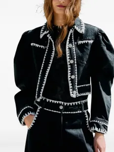 Куртка с пышными рукавами Farm Rio, черный