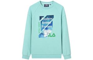 Свитшот серо-зеленый детский FILA KIDS, серый зеленый