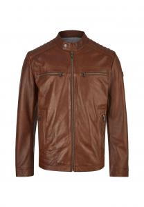 Кожаная куртка БУАЛЬБЕРТО Bugatti, коньячный