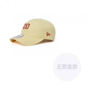 New Era Хлопковая бейсболка унисекс желтая