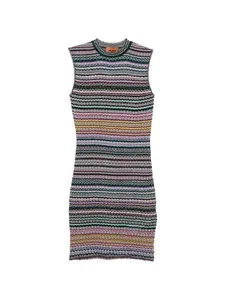 Мини-платье с полосатым узором Missoni, черный