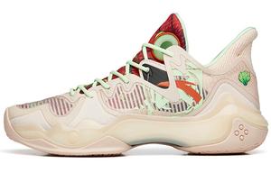 Баскетбольные кроссовки Craze 4 мужские с низким верхом цвета сажи/красного дерева, коричневые/зеленые Anta