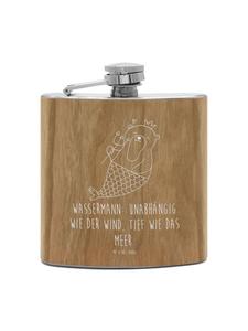 Mr. & Mrs. Panda Астрологическая фляга «Водолей» с надписью коричневого цвета