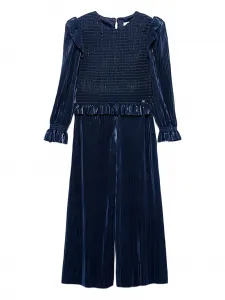 Плиссированный комбинезон с эффектом смоки Abel & Lula, синий