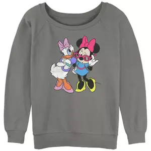 Модная махровая блузка с рисунком Минни Маус и Дейзи для подростков Disney, серый