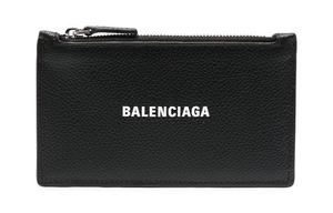 Кожаный кошелек для монет мини мужской черный Balenciaga