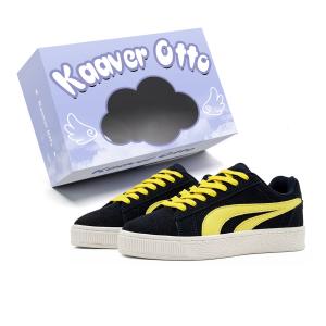 Износостойкие дышащие низкие скейтбордские кроссовки Unisex KAAVER OTTO, синий/желтый