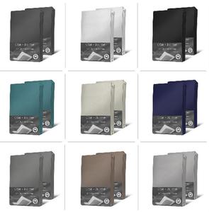 Комплект из 2 трикотажных простыней, мягкий плотный хлопок, резинка по всему периметру, цвет: серебристый, размер: 180х200 см - боксер 200х220 см One-Home