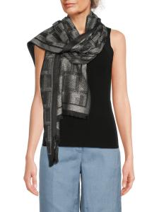 Шарф с металлической монограммой Karl Lagerfeld Paris, черный