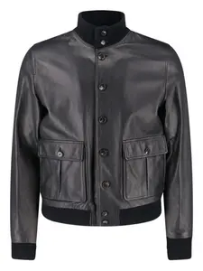 Кожаный бомбер Valstar, черный