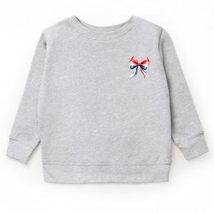 Патриотичный свитшот с кокеткой и звездой The Juniper Shop, Heather Grey