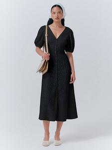 Платье Selina с застежкой на пуговицы Ghost, Black