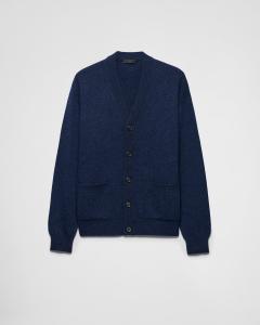 Кардиган из переработанного кашемира Prada, синий