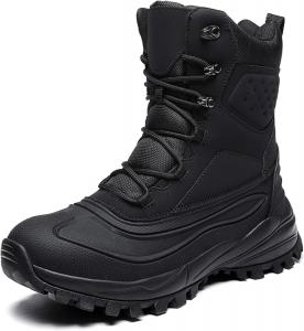Мужские зимние ботинки для снега с меховой подкладкой Generic, черный