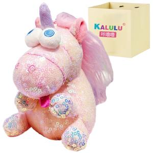 Сквинс грас единорог брелок плюшевая кукла подвеска высота 13см Click, белый