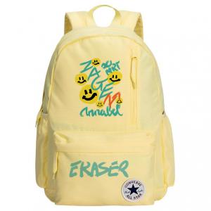 Converse Полиэстеровый рюкзак среднего размера унисекс с термопереносом цвета гусиное яйцо, English smiley face