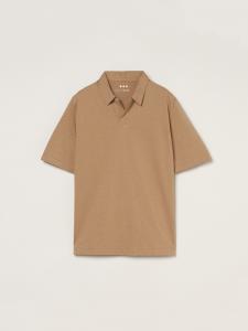 Мужская хлопковая рубашка-поло с пушистым наполнителем Three Dots, цвет Kelp