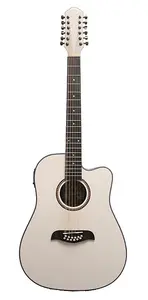 Акустическая электрогитара Oscar Schmidt OD312CEWH-A Dreadnought (12 струн). Белая OD312CEWH-A-U