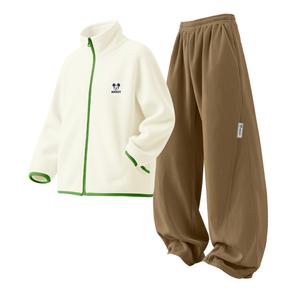 Детская повседневная спортивная одежда Disney, белый/коричневый