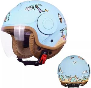 Шлем детский Koliyn Vespa 3/4, голубой