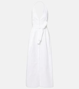 Платье макси из хлопкового габардина Max Mara, Bianco