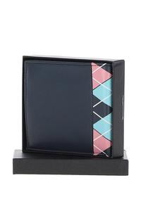 Двойной кошелек на 4 карты из натуральной кожи GABICCI, синий