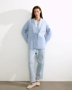 Женский халат с перекрестным вырезом Énfasis, светло-голубой