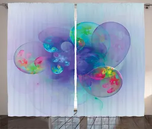 Шторы из ткани ABAKUHAUS в деревенском стиле, креативный современный дизайн, универсальные ленточные шторы для гостиной с петлями и крючками, 280 x 245 см, фиолетово-красный Abakuhaus