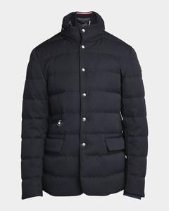Мужской пуховик Bess Moncler, темно-синий