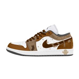 Jordan Air 1 устойчивые к истиранию низкие баскетбольные кроссовки мужские brown