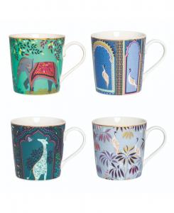 Набор из 4 кружек Sara Miller India разных цветов Portmeirion, Multi