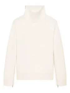 Свитер с высоким воротником и молнией Courrèges, белый