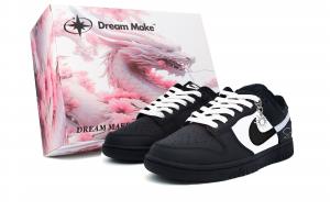 Износостойкие низкие скейтбордистские кроссовки Dunk Daisy Smile, унисекс Nike, черный