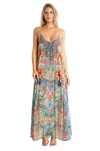 Платье макси Estelle с Т-образной спинкой La Moda Clothing, цвет multi