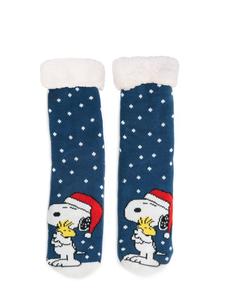 Носки United Labels Peanuts Snoopy Hütten Haus Kuschel Winter, цвет blau/weiß