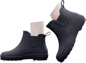 Женские резиновые сапоги челси с эластичной вставкой Jyswoshoe, черный
