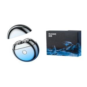 RS308 поворотная бритва нержавеющая сталь двойное лезвие мыть все тело портативный RUNWE, синий