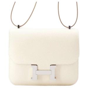 HERMES Сумка через плечо Constance Epsom Leather, мини кроссбоди женская 10 Craie Milkshake White