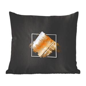 Декоративная подушка MuchoWow Диванная подушка Декоративная подушка для гостиной 45 x 45 см Полосы золотого цвета на черном фоне - Чехлы для подушек - Декоративные чехлы для подушек - Декоративные чехлы для подушек