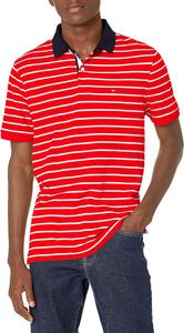 Мужская рубашка-поло Tommy Hilfiger Interlock с индивидуальным кроем, Apple Red