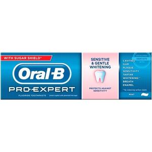 Oral B Pro-Expert Sensitive Мягкая отбеливающая антибактериальная фторидная зубная паста Мята 75 мл Oral-B