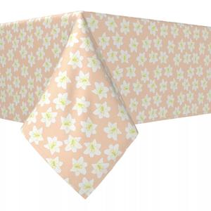 Прямоугольная скатерть, 100% полиэстер, 60х120 дюймов, весенние лилии.
