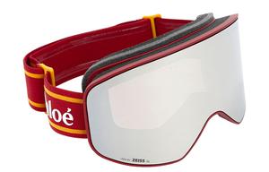 Хлоя CH0072S Ветрозащитные унисекс лыжные очки Chloé, серо-белый