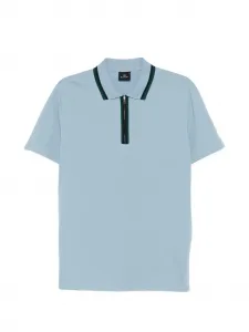 Поло с наполовину застегивающейся молнией Ps Paul Smith, синий