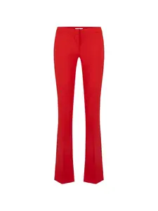 Брюки с необработанными краями и декоративной строчкой Elisabetta Franchi, красный